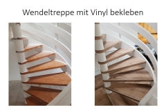Wendeltreppe mit Vinyl bekleben